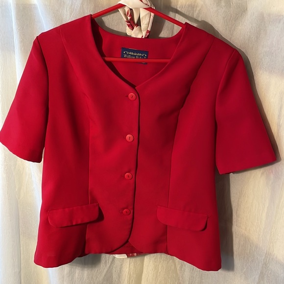 Vintage Willow Ridge 3-Piece Blazer, Floral Print Skirt & Scarf Set - Picture 6 of 7